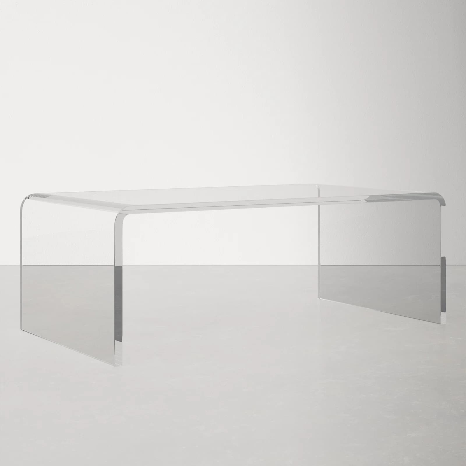 Rectangular Coffee Table With Acrylic Top And Acrylic Base
