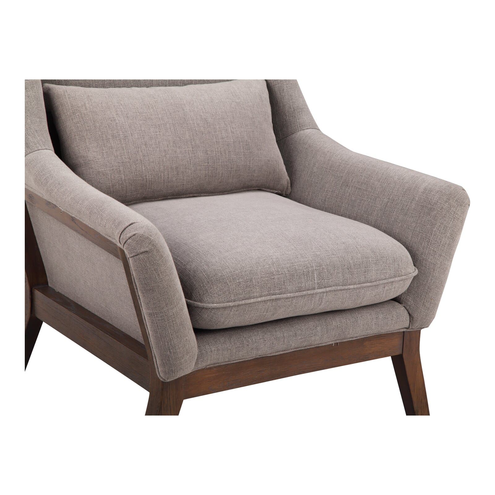 Cotton Blend Armchair With Flared Arms