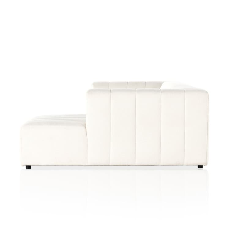 100% Polyester Sectional With Square And Recessed Arms