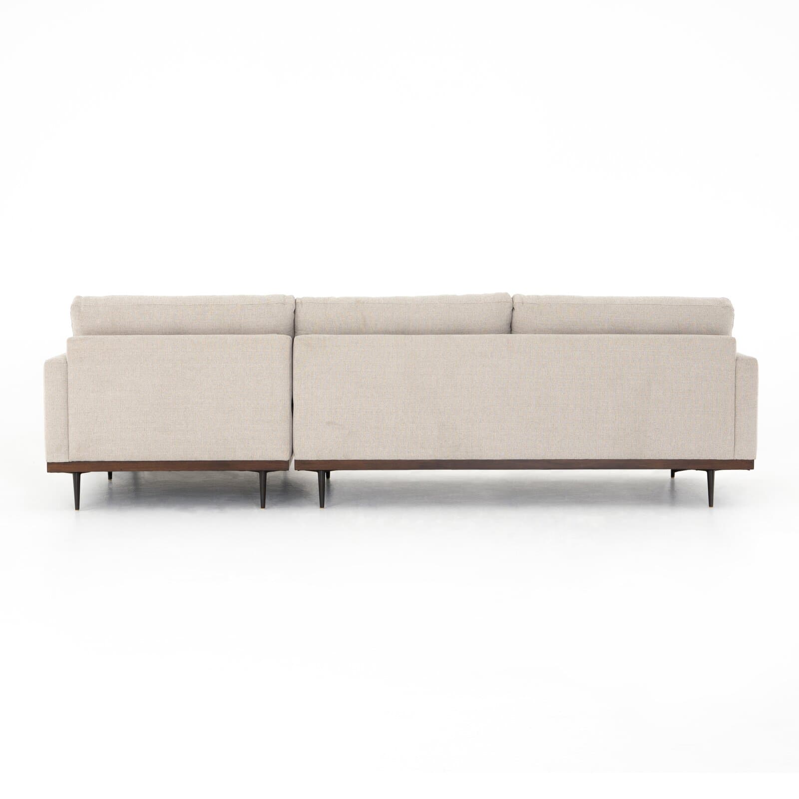 100% Polyester Sectional With Square And Recessed Arms