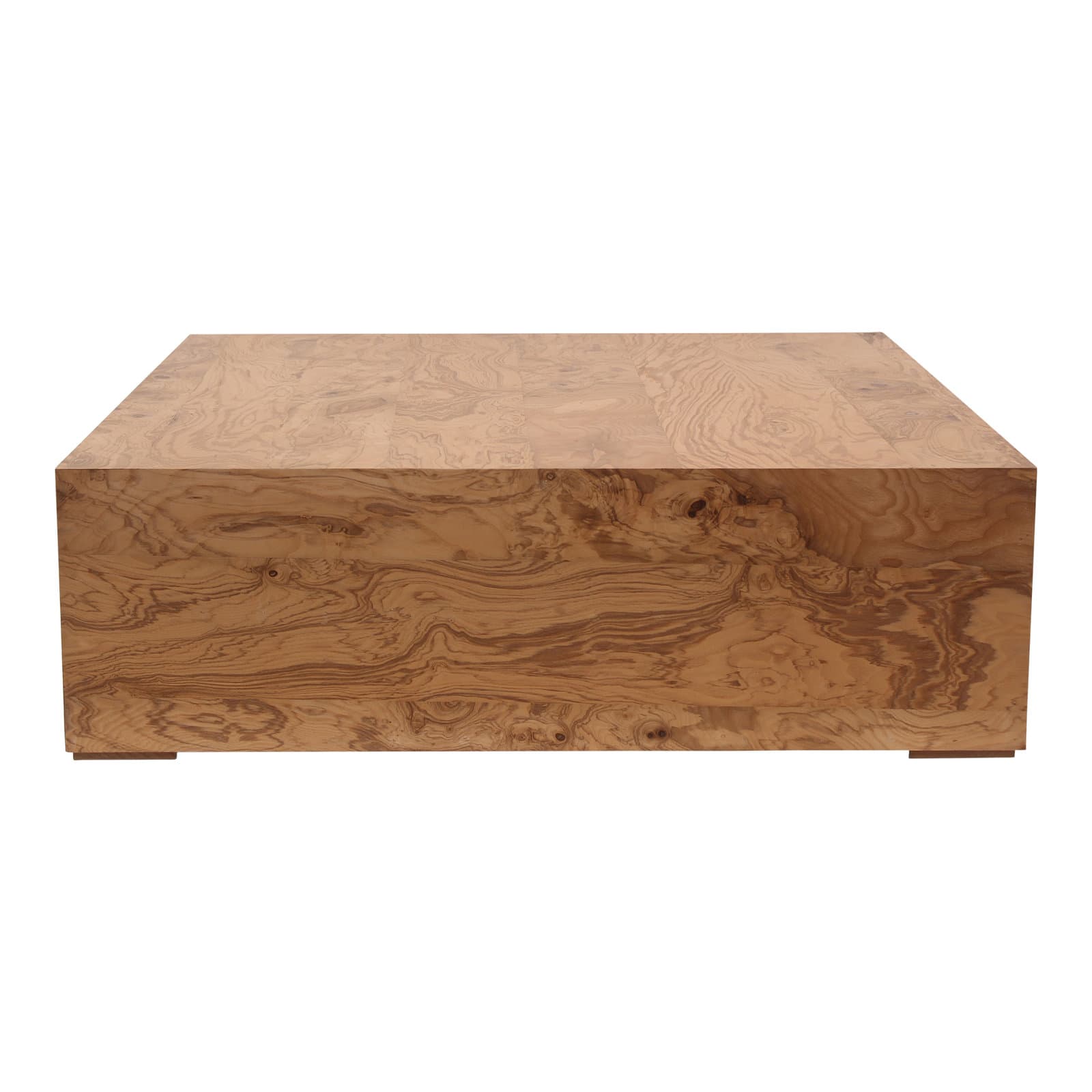 Square Coffee Table With Solid + Manufactured Wood Top And Solid + Manufactured Wood Base