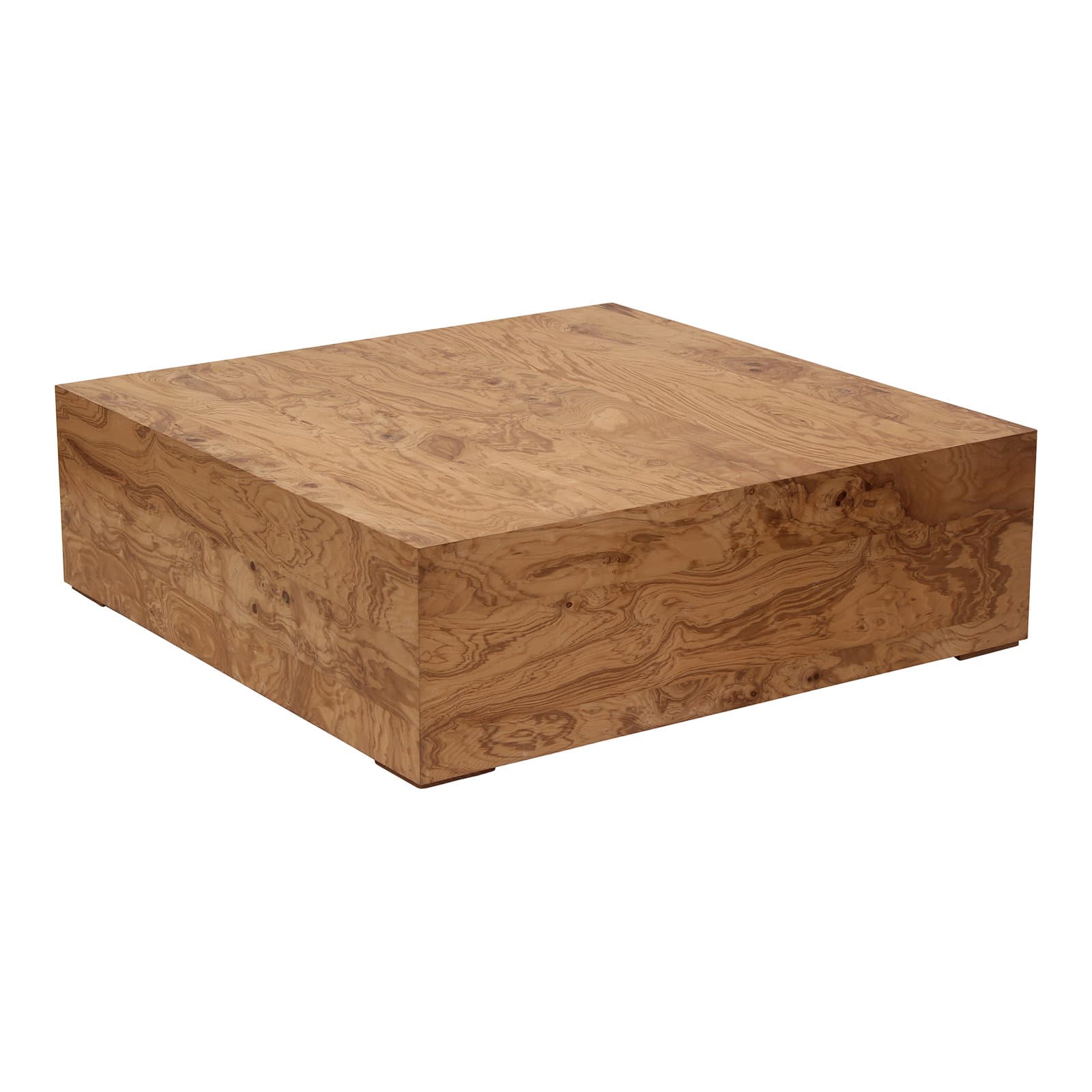 Square Coffee Table With Solid + Manufactured Wood Top And Solid + Manufactured Wood Base