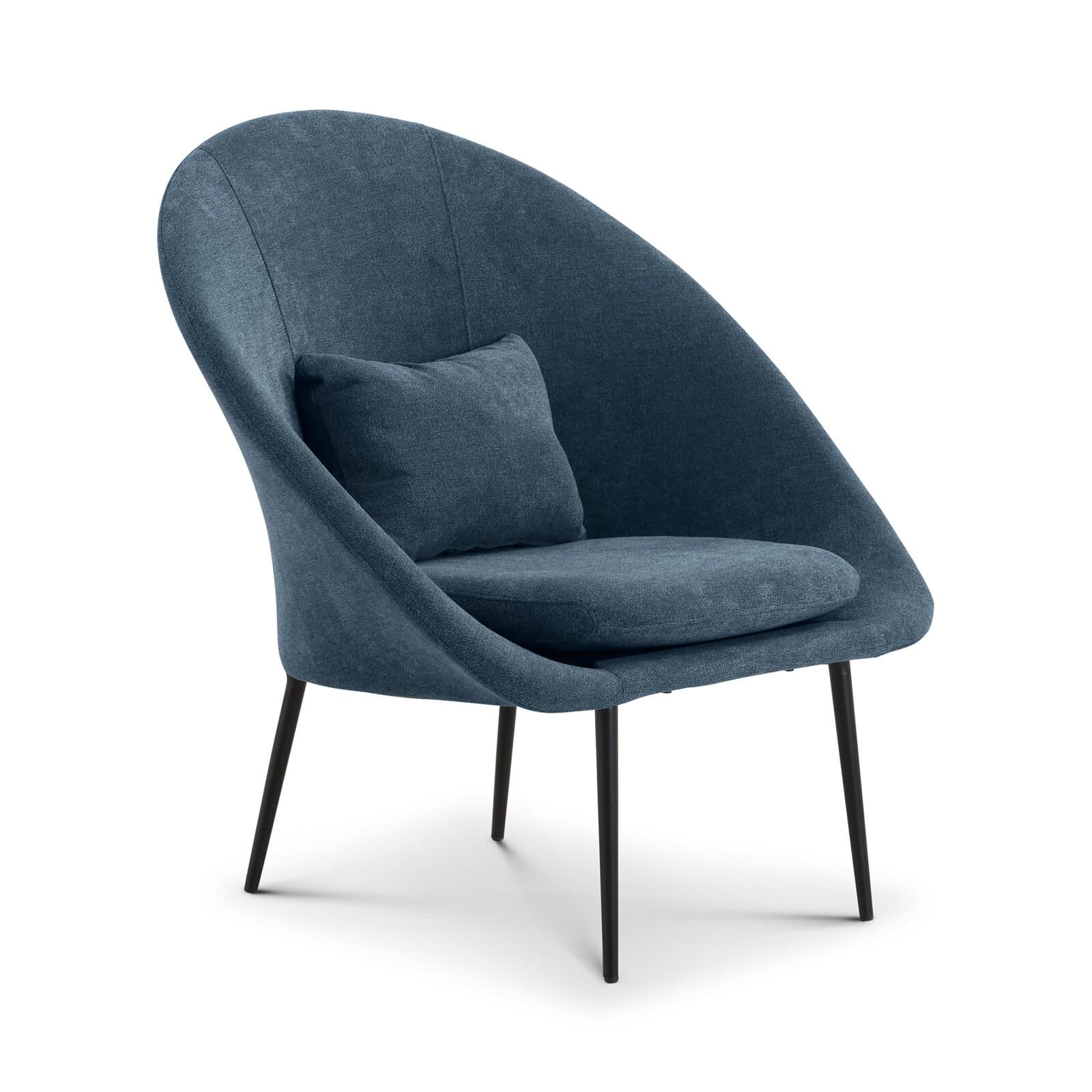 Polyester Blend Armchair With Sloped Arms