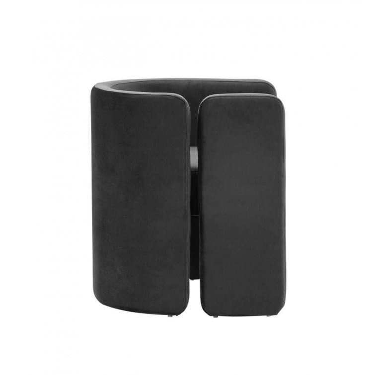 Velvet Armchair With Square Arms