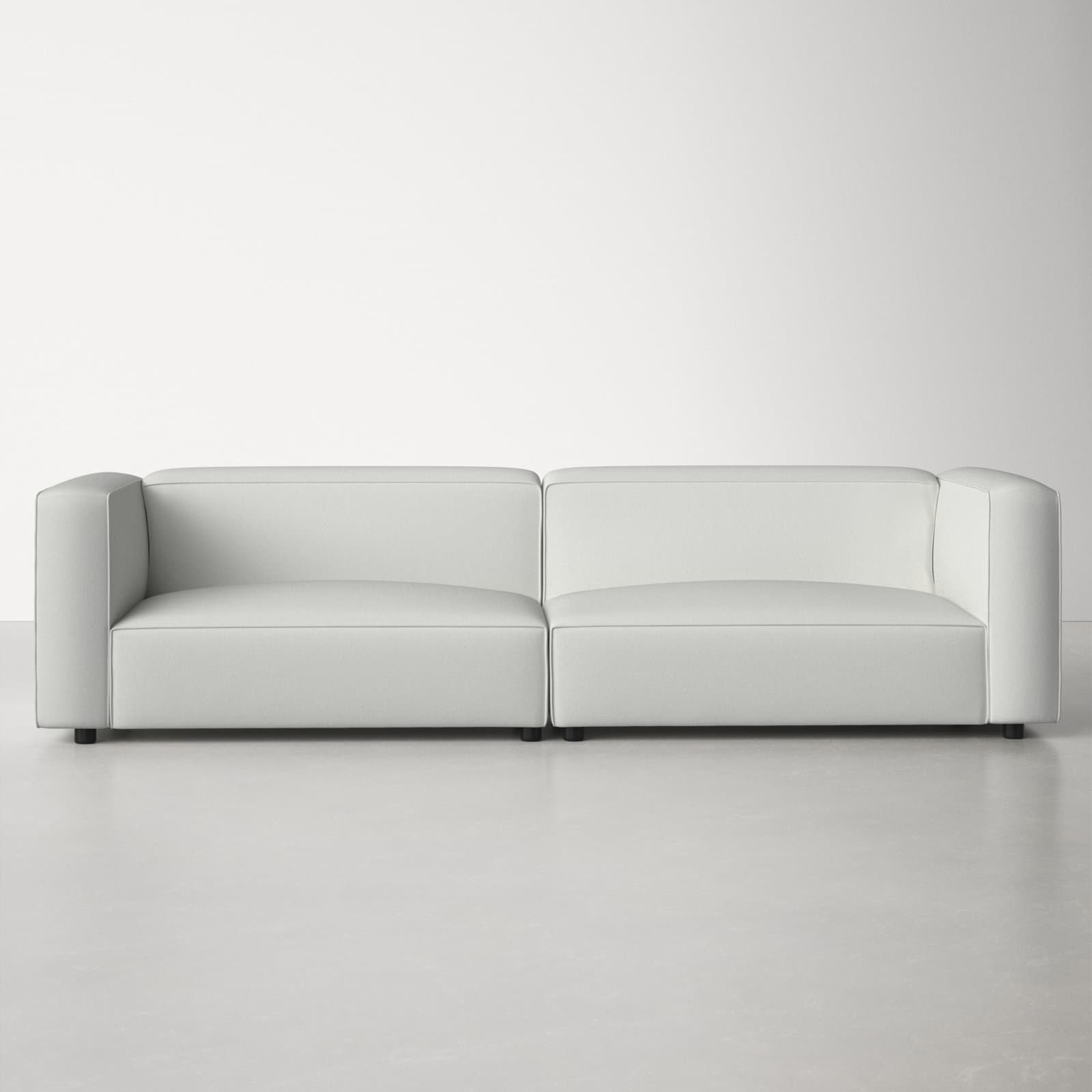 100% Linen Loveseat With Tuxedo Arms