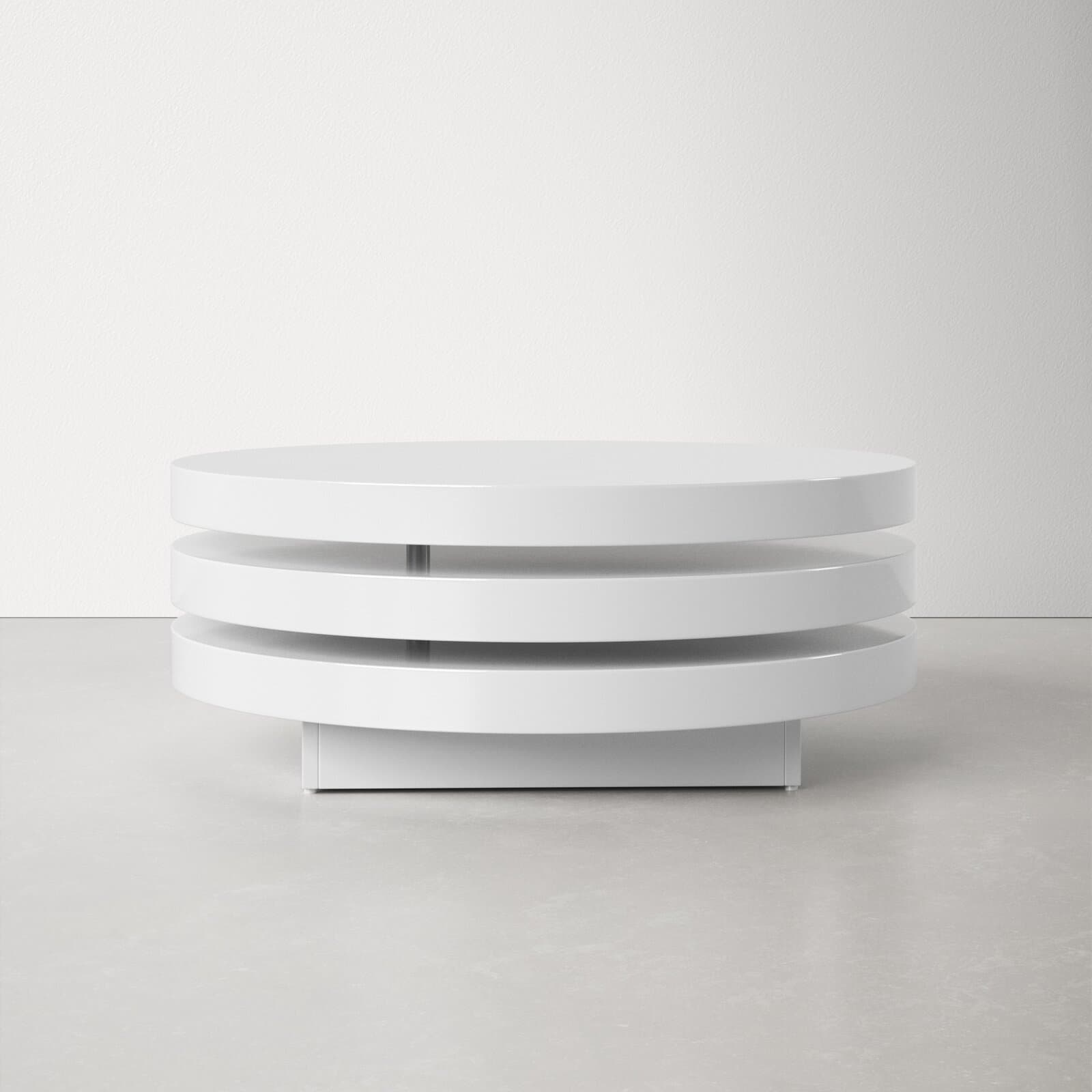 Round Coffee Table With Manufactured Wood Top And Manufactured Wood Base