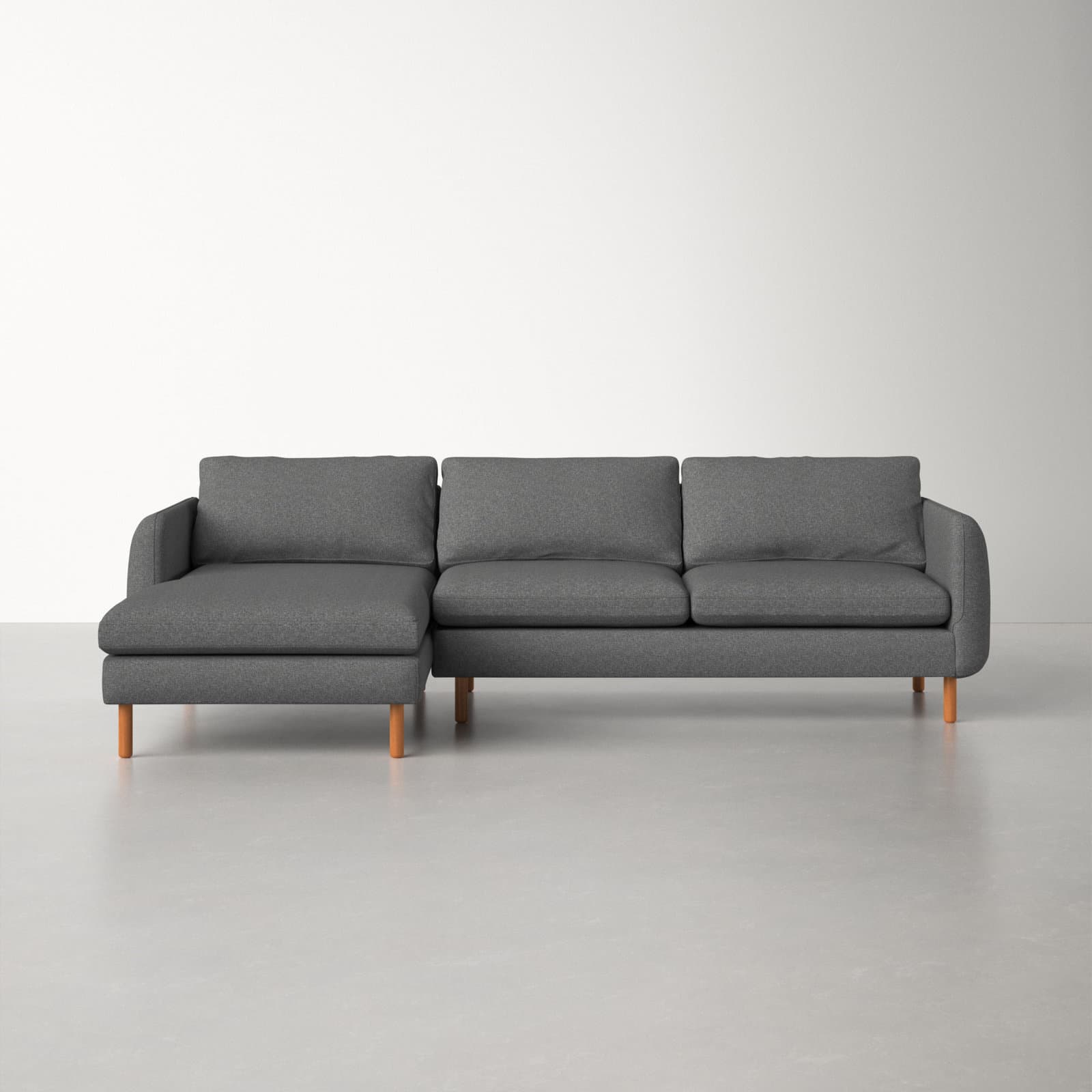 Sectional With Round Arms