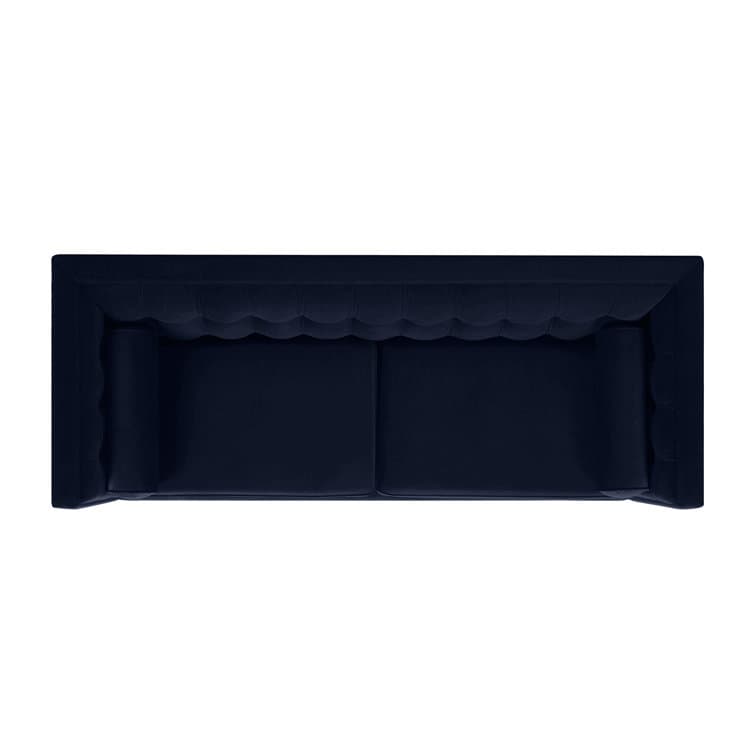 Velvet Loveseat With Tuxedo Arms