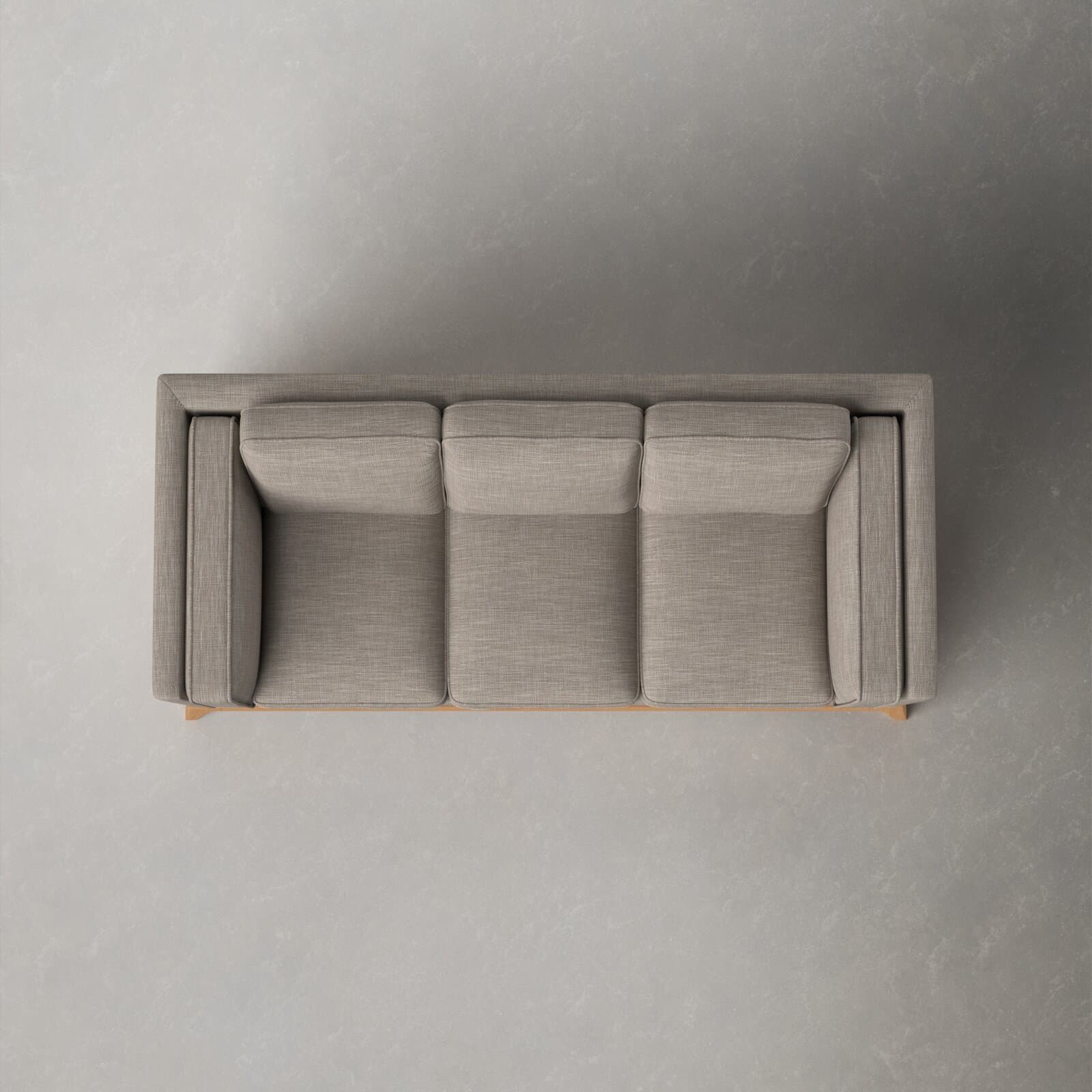 Linen Blend Loveseat With Square Arms