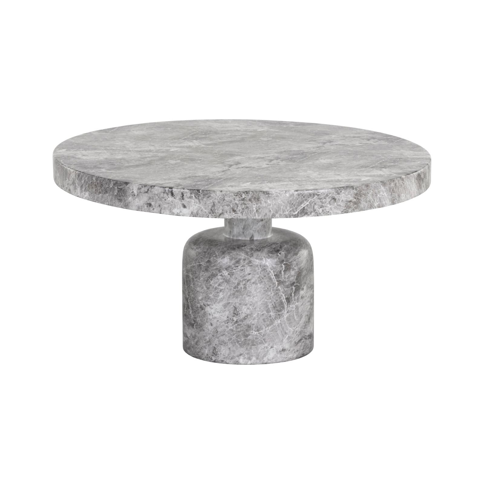 Round Coffee Table With Concrete Top And Concrete Base