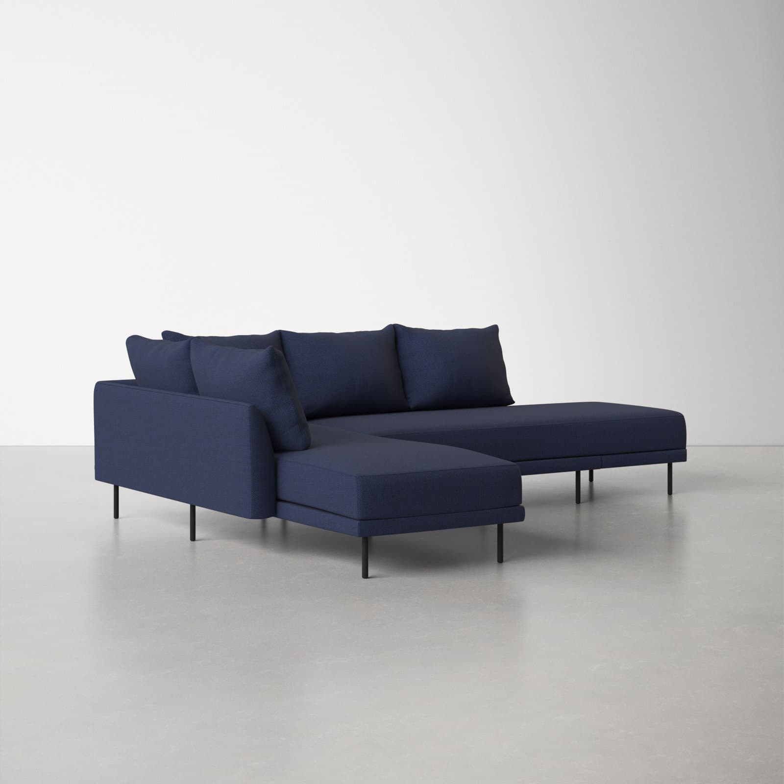 Polyester Blend Sectional Without Arms