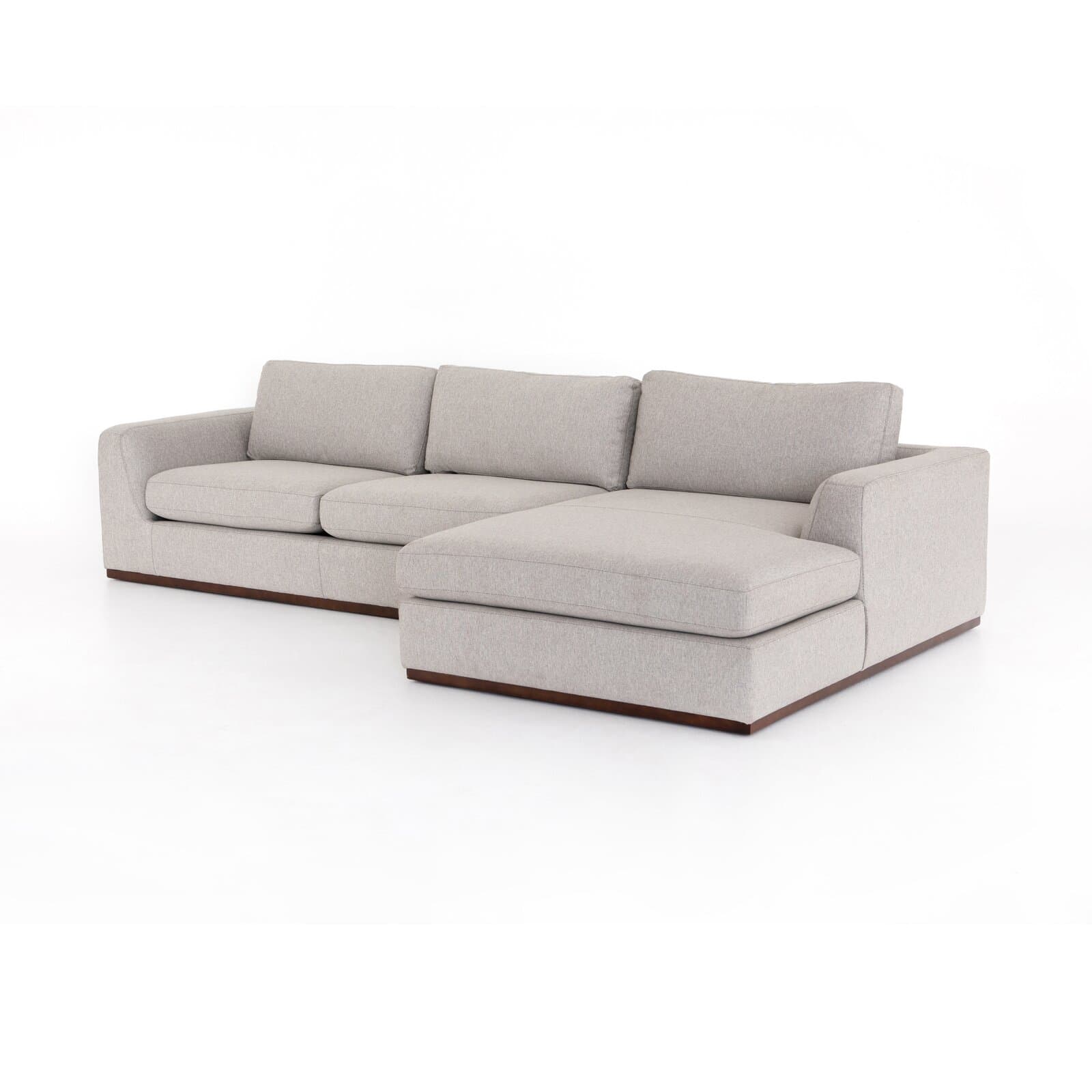 Polyester Blend Sectional With Arms