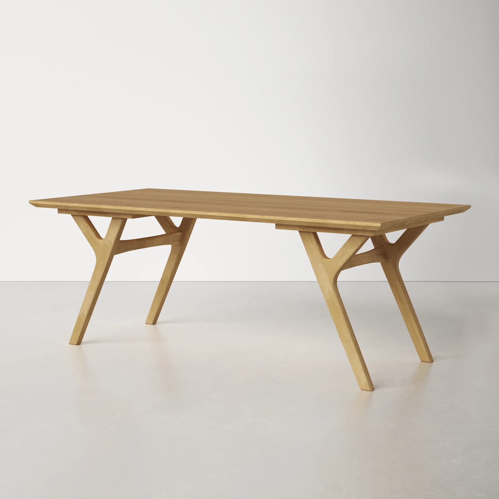 Rectangular Coffee Table With Manufactured Wood Top And Solid Wood Base