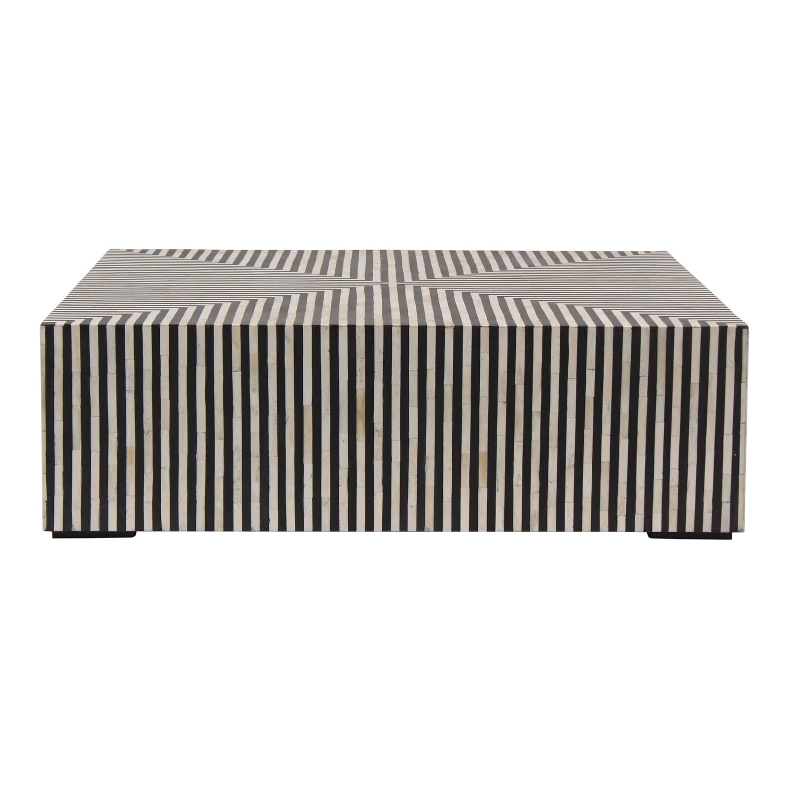 Square Coffee Table With Resin Top And Manufactured Wood Base