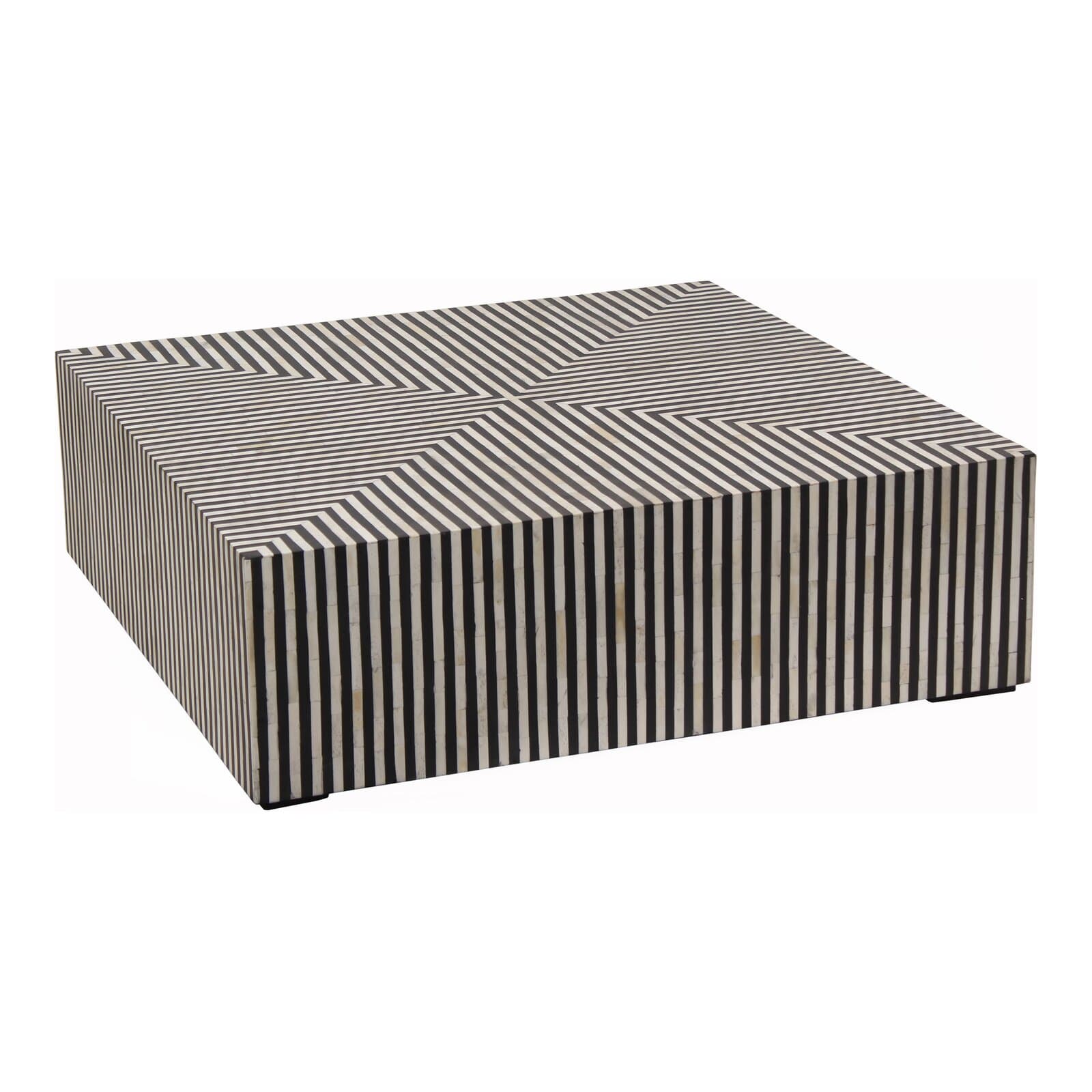 Square Coffee Table With Resin Top And Manufactured Wood Base