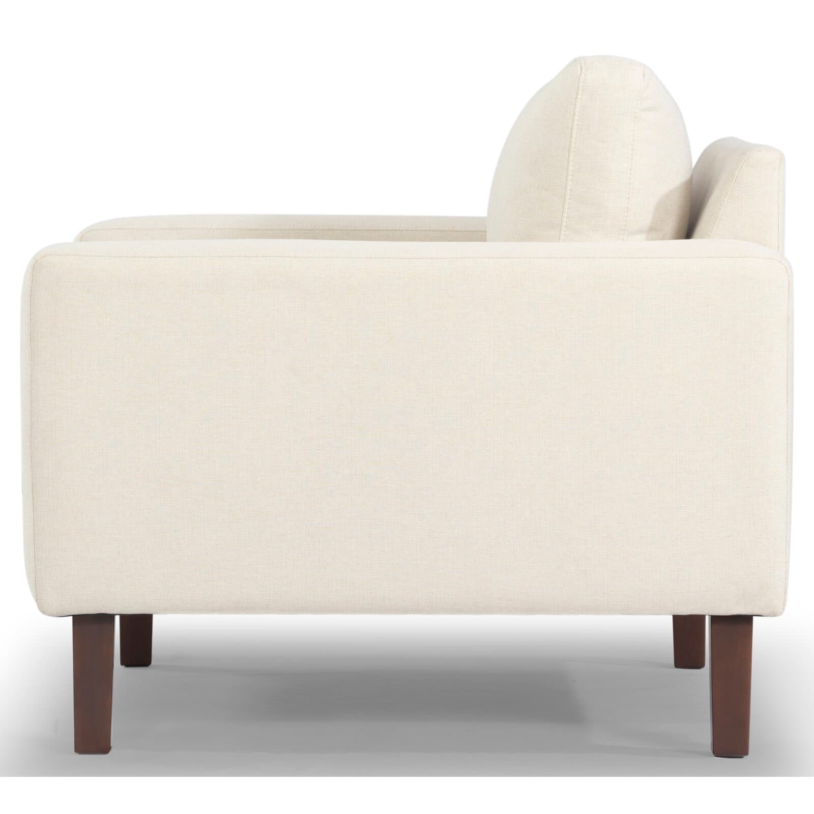 Basketweave Armchair With Square Arms