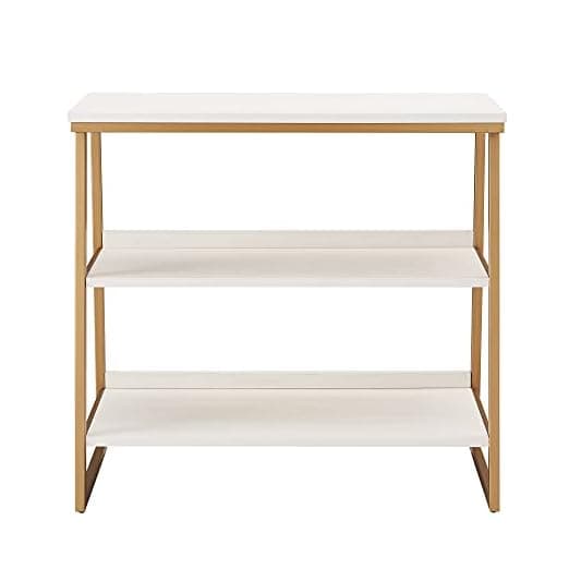 Leick Home 70007-WTGD Mixed Metal and Wood Stepped Tier Book