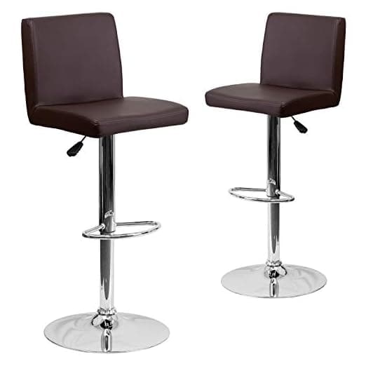 Flash Furniture Jefferson 2 Pk. Contemporary Brown Vinyl Adjustable