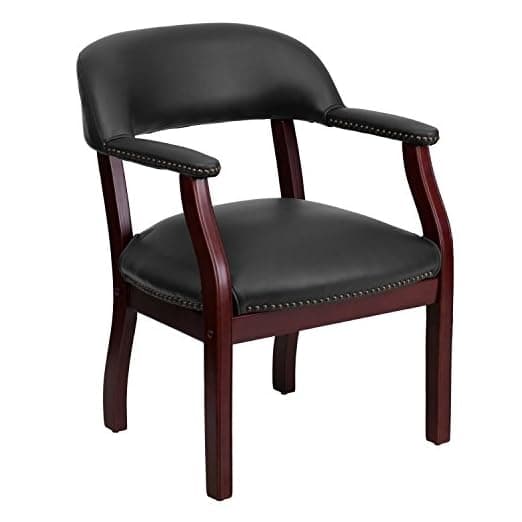 Flash Furniture Diamond Black Vinyl Luxurious Conference Chair