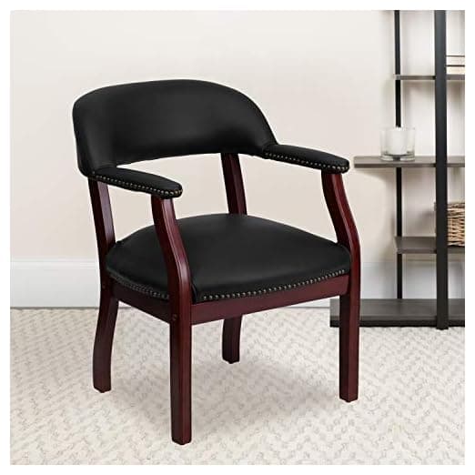 Flash Furniture Diamond Black Vinyl Luxurious Conference Chair