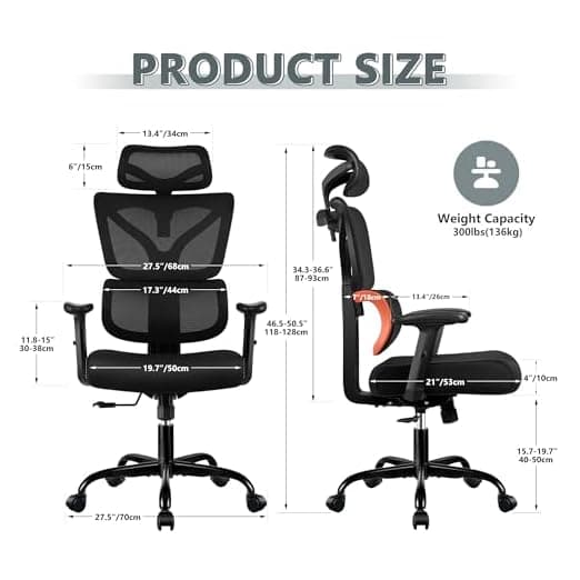 Winrise Office Chair Ergonomic Desk Chair