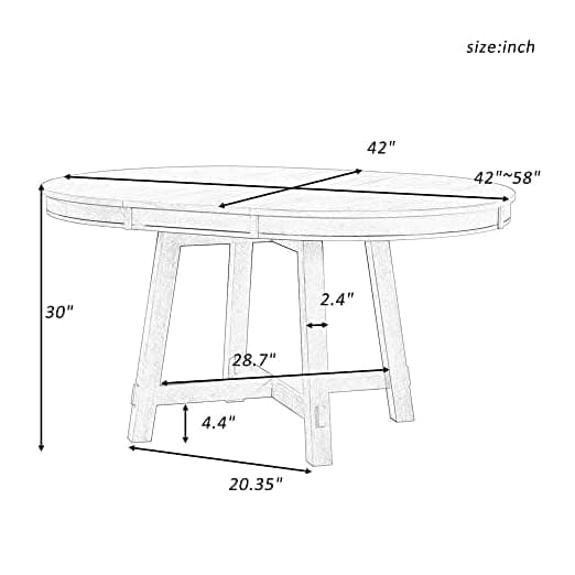 YuiHome Extendable Round