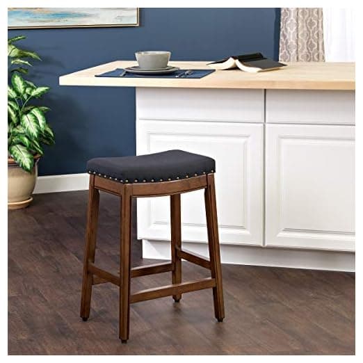 Homepop Home Decor | Backless Nailhead Trim Counter Height Bench