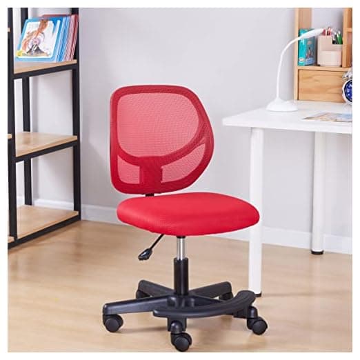 Amazon Basics Kids Adjustable Mesh Low-Back Swivel Study Desk Chair