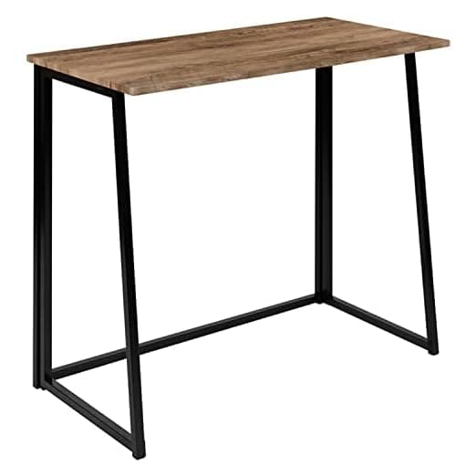 Flash Furniture Walker Small Rustic Natural Home Office Fold