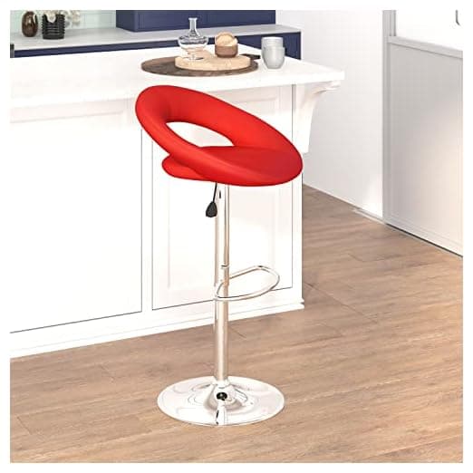 Flash Furniture Contemporary Red Vinyl Rounded Orbit-Style 