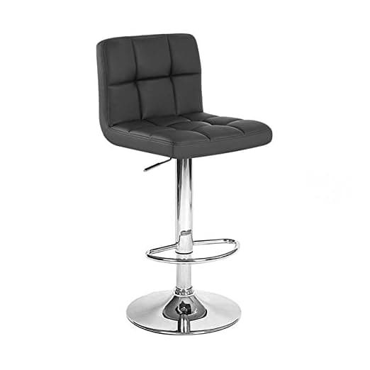 Roundhill Furniture Swivel Black Bonded Leather Adjustable 