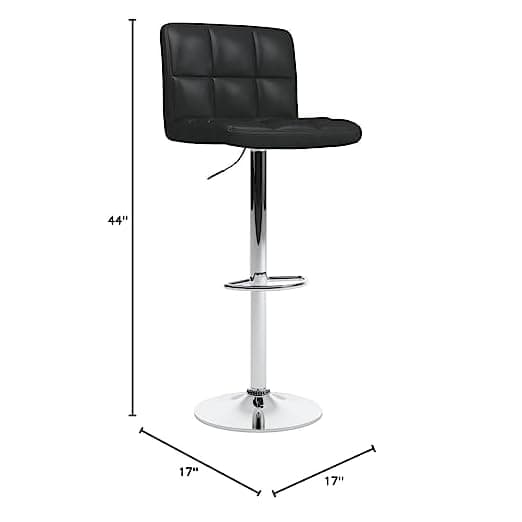 Roundhill Furniture Swivel Black Bonded Leather Adjustable 