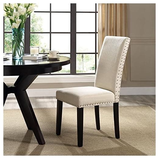 Modway Parcel Upholstered Fabric Parsons Dining Side Chair  – alternate view