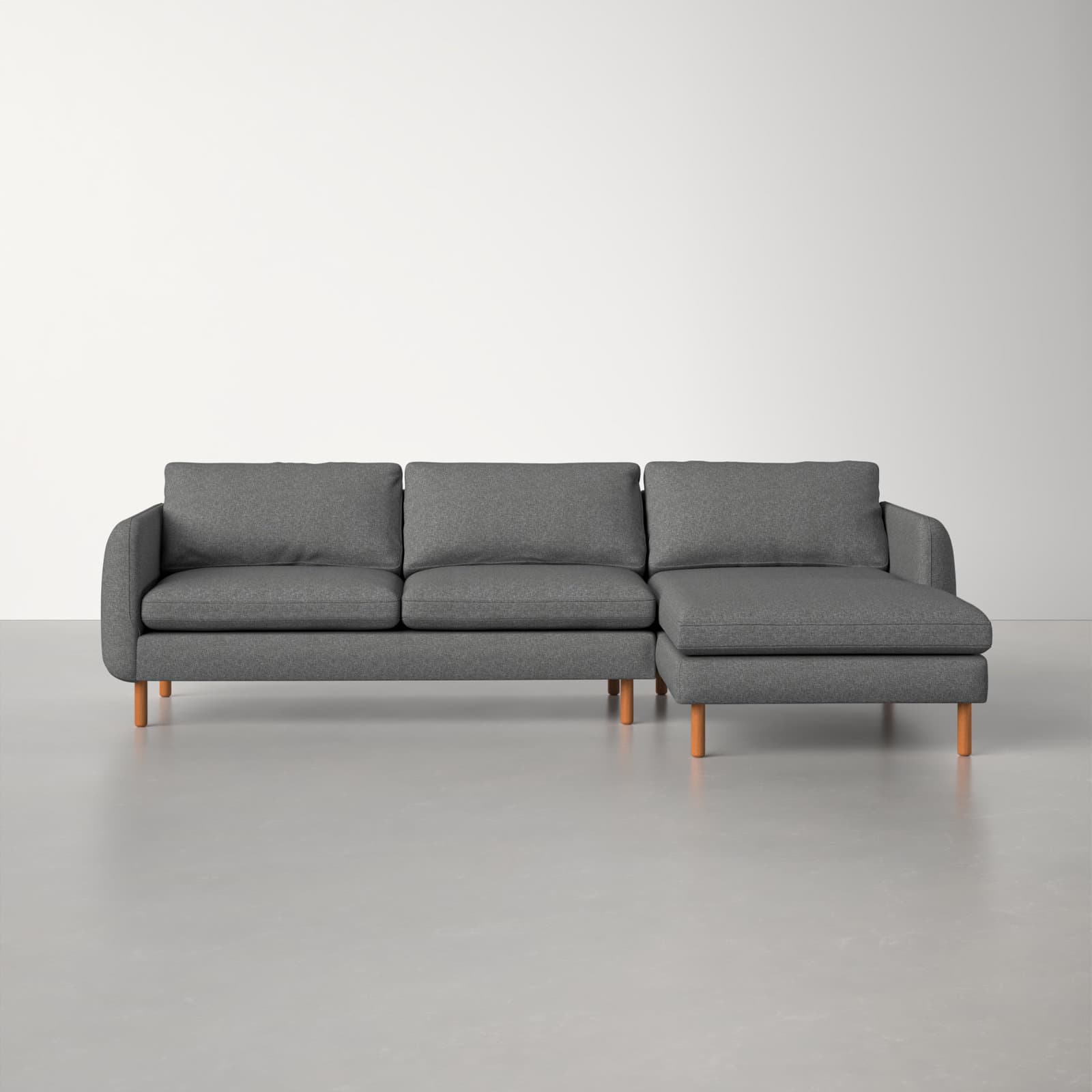 Sectional With Round Arms