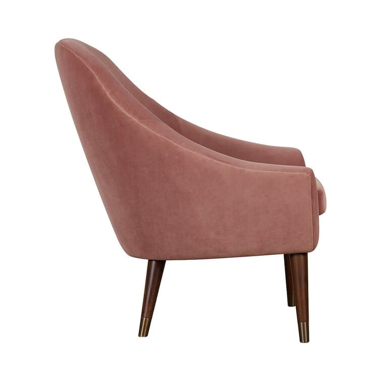 100% Polyester Armchair With Flared Arms